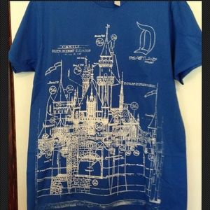 Disney Castle Elevation Design Tee Shirt Small